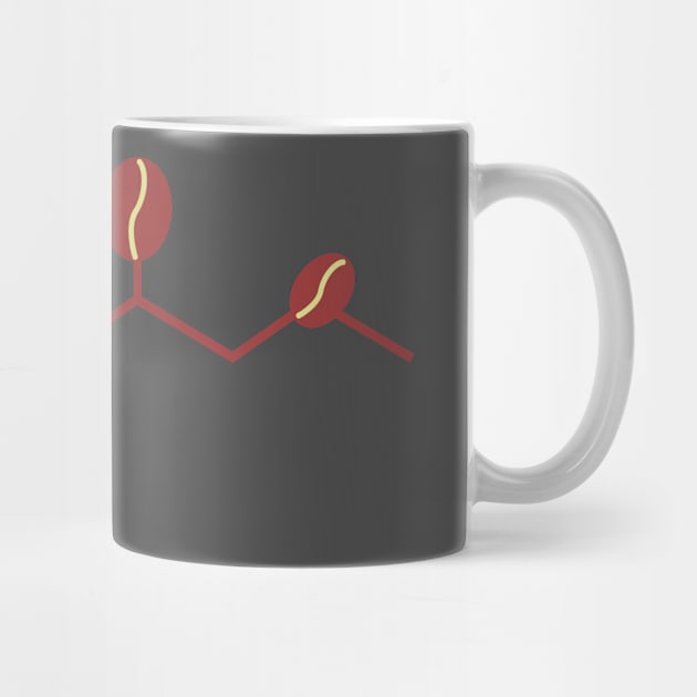 adrenaline molecule and coffee grains by nv-arty